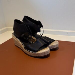 Eileen Fisher Black Espadrille Sandals